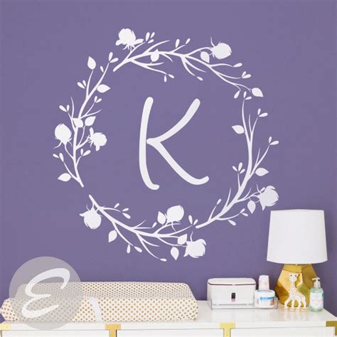 monogram wall decals for nursery.